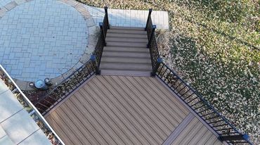 Deckorators decking with steel railings outdoor living in Aurora Colorado. Best custom deck Builder