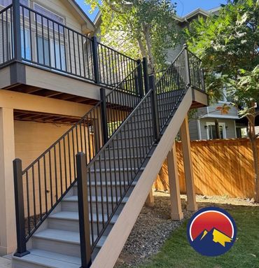 costum composite deck build by global cooperation llc in highlands ranch, co