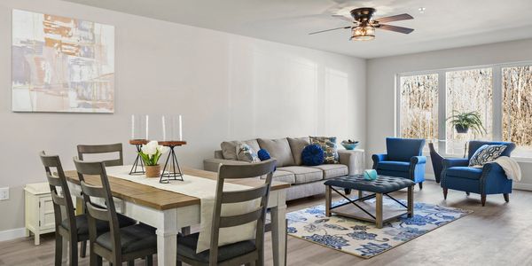 dining room and living room from one of the apartments of Jannah Village