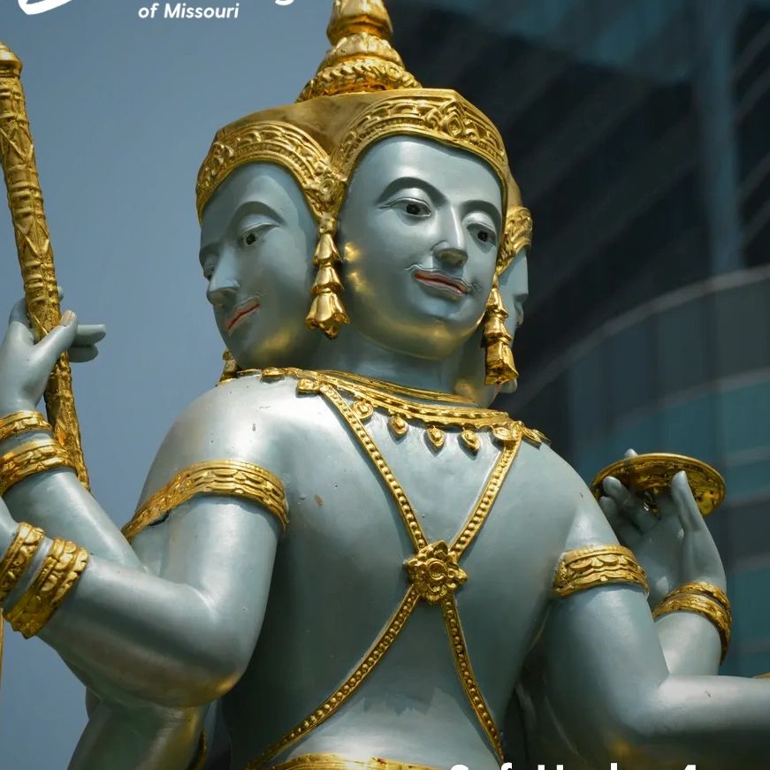 Statue symbolizing mindfulness and balance, promoting DBT-Informed online therapy in Missouri.