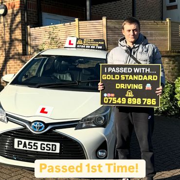 Student passed driving test first time in high Wycombe driving test centre on London road