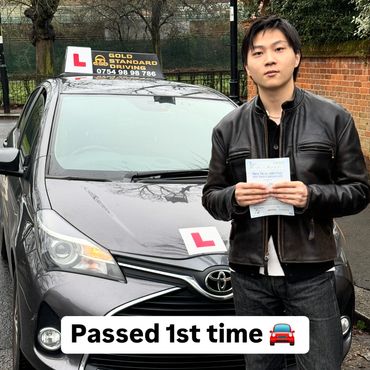 Student passed driving test first time in high Wycombe driving test centre on London road