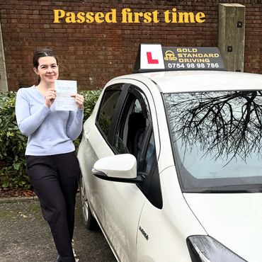 Student passed driving test first time in high Wycombe driving test centre on London road
