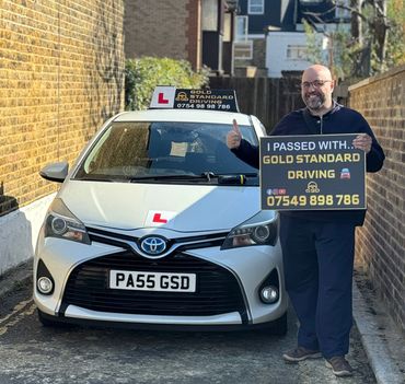 Student passed driving test first time in high Wycombe driving test centre on London road