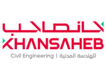 Logo of Khansaheb Civil Engineering company with Arabic and English text.