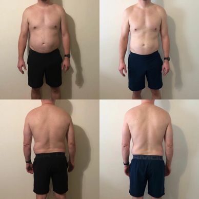 4 week body transformation with training and nutrition plan. fitness and lifestyle client success