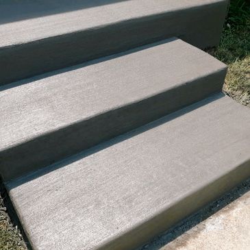 Concrete steps that we created.