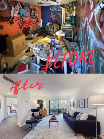 Before and after renovation condo los angles