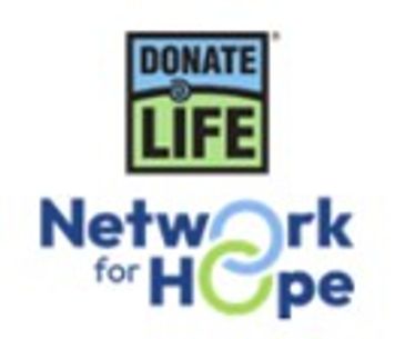 Donate Life Network for Hope logo promoting organ donation.