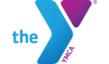The YMCA logo with blue and purple colors.