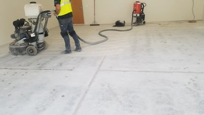 Grinding a commercial space for epoxy coating in Prescott Arizona