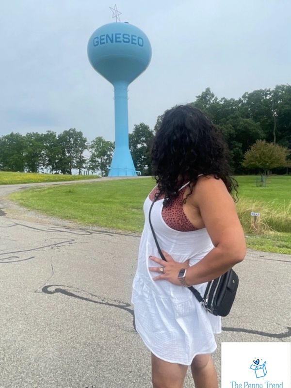 An Individual overlooking the Geneseo Water Tower