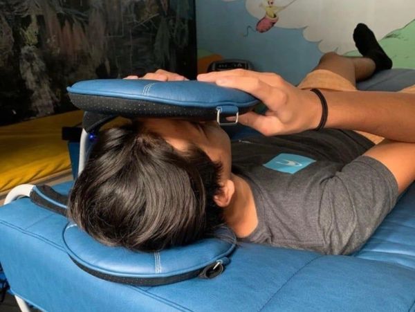 person getting PEMF therapy