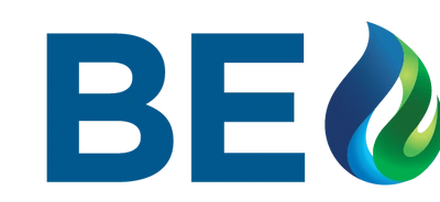 Logo of BEAM Minerals with stylized flame design.