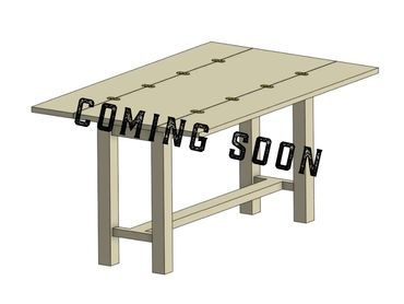 3D model of a wooden table with 'Coming Soon' text overlaid.