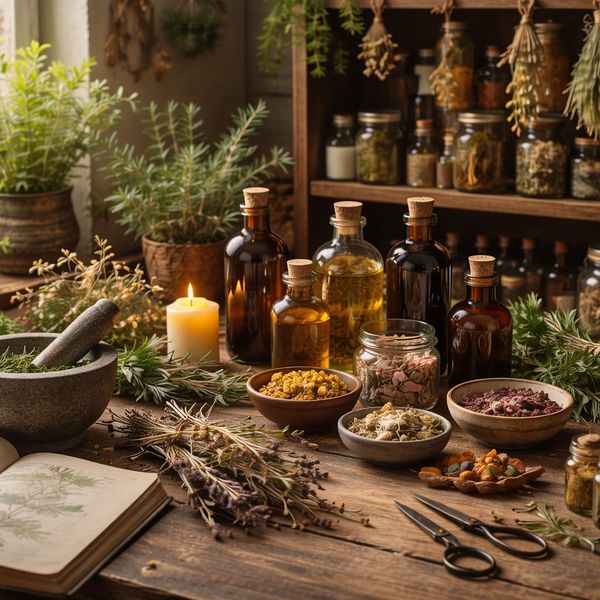 desert moon botanicals apothecary work surface