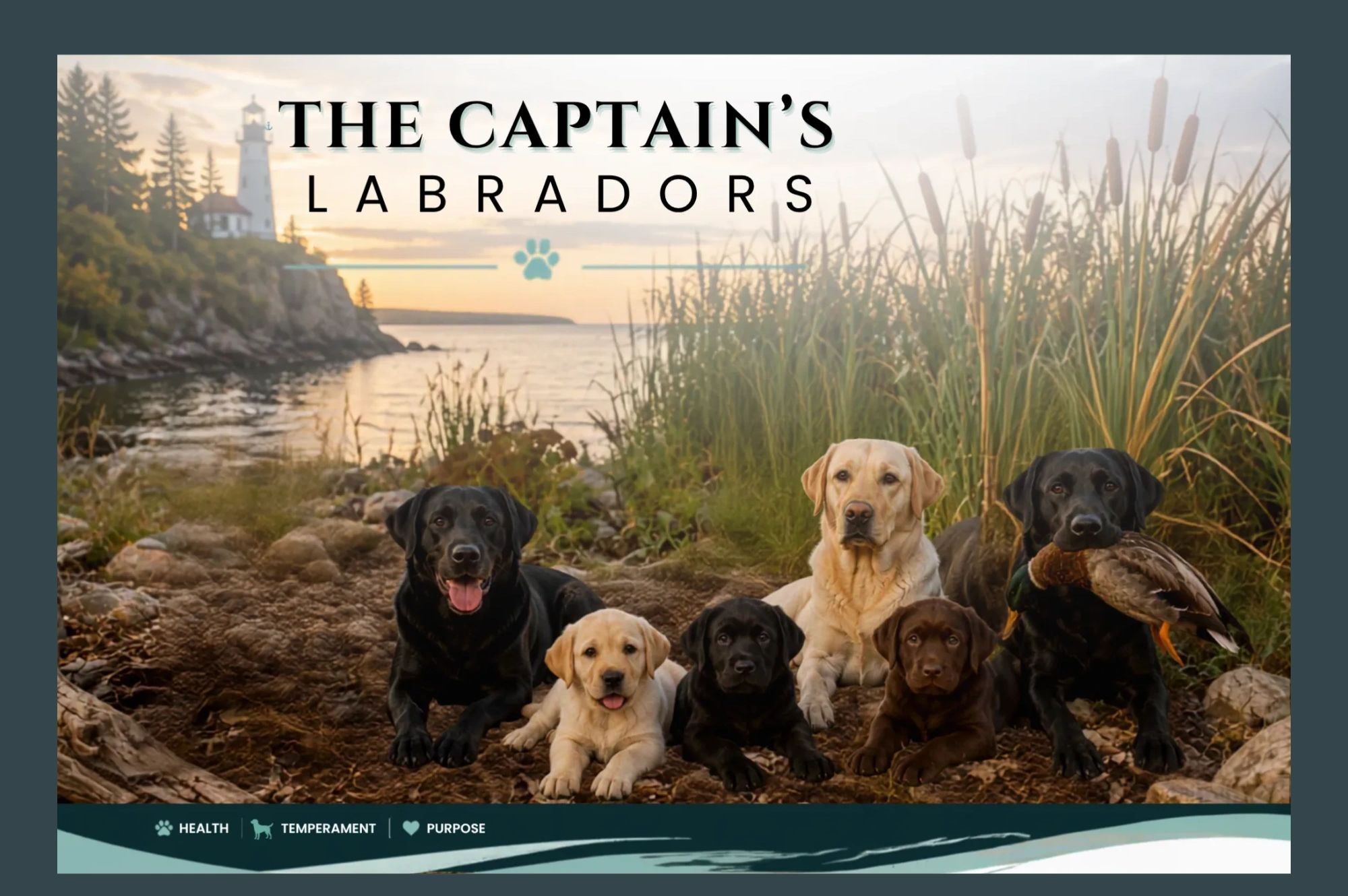 Photo of some of The Captain's Labradors