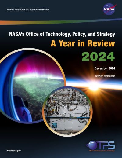 NASA 2024 year in review cover for Office of Technology, Policy, and Strategy.