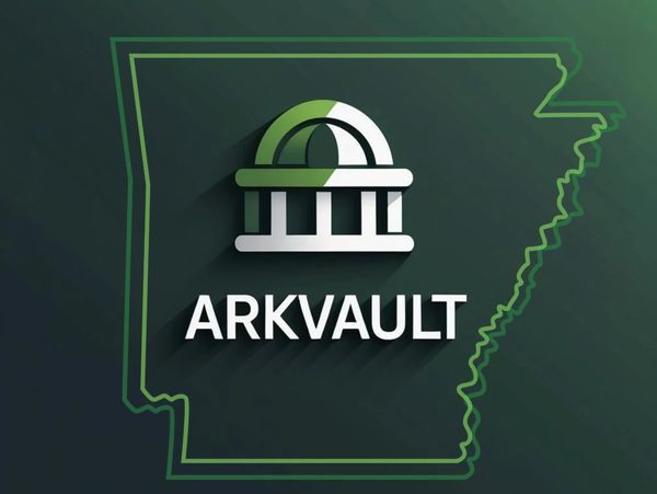 ArkVault Logo - Gold and Silver