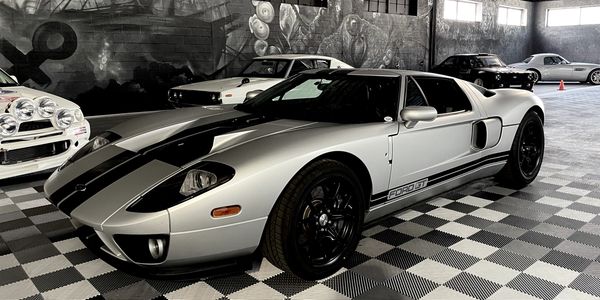 05 Ford GT we have owned since new. QuickSilver with Black Stripes 