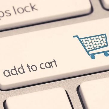 Add to cart button on a keyboard