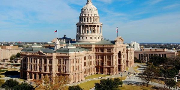 Texas State Capitol building on a clear day.