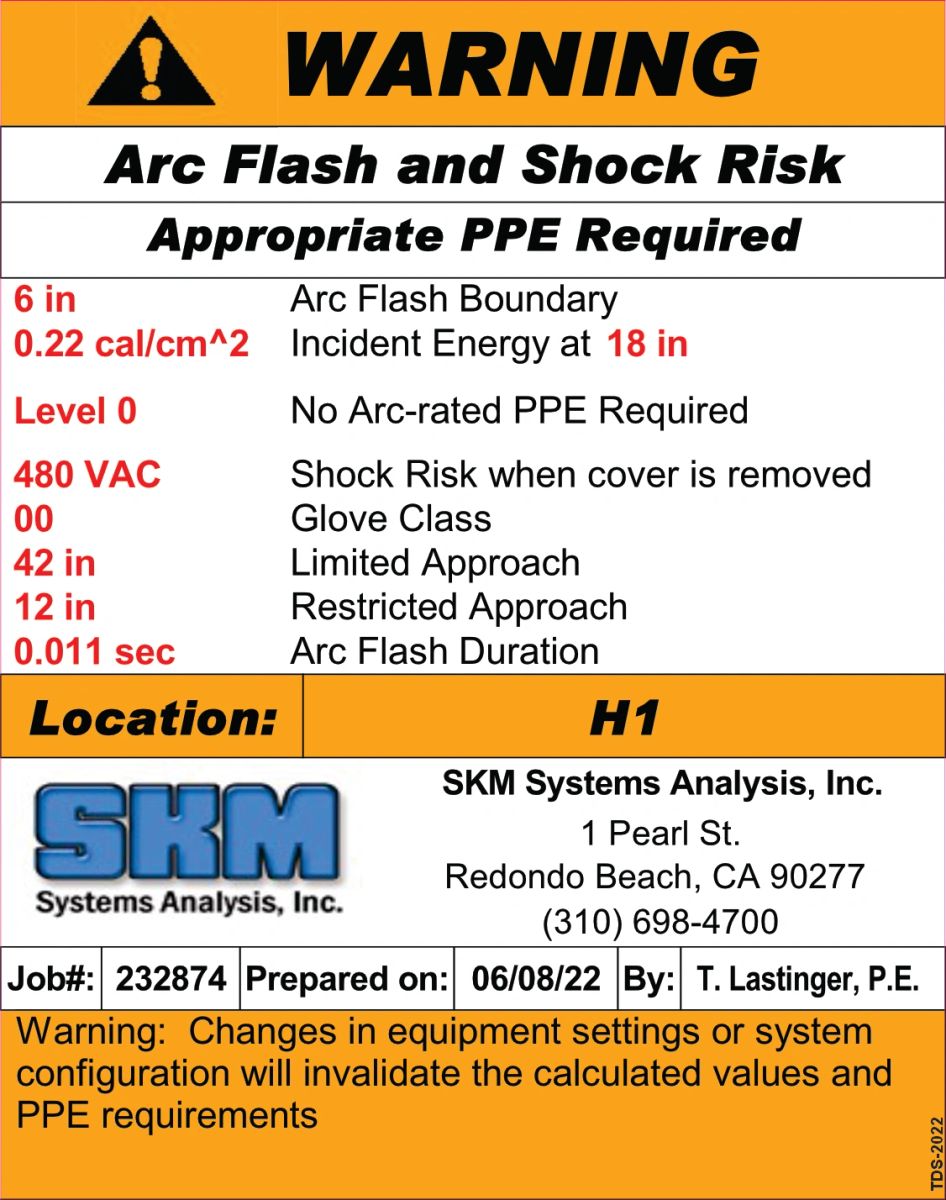 Bulk Arc Flash Electrical Panel Label Decals, 21 Count