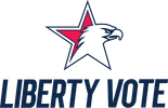 Liberty Vote logo with an eagle and star design.