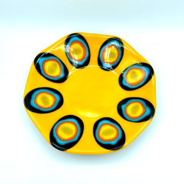 Fused Glass Centerpiece Bowl