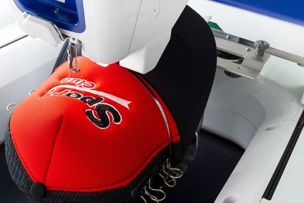Working Embroidery Machine Close Up Picture