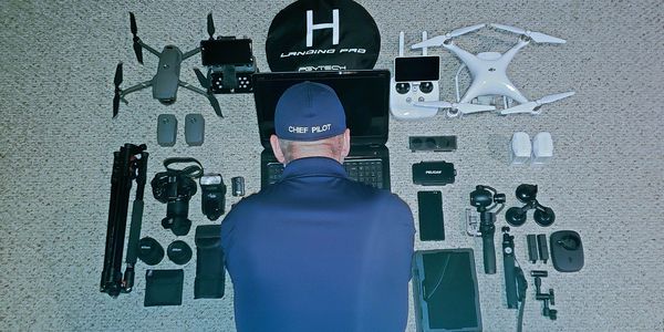 DJI Mavic 2 Pro, DJI Phantom 4 Pro Advanced, DJI OSMO + Equipment used for aerial photography