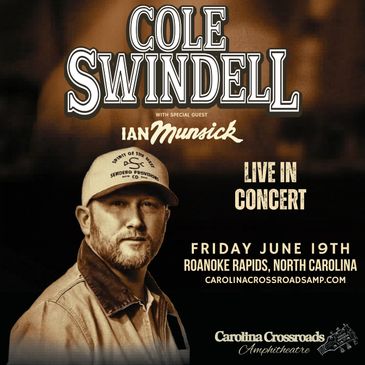 Cole Swindell live concert poster with special guest Ian Munsick.