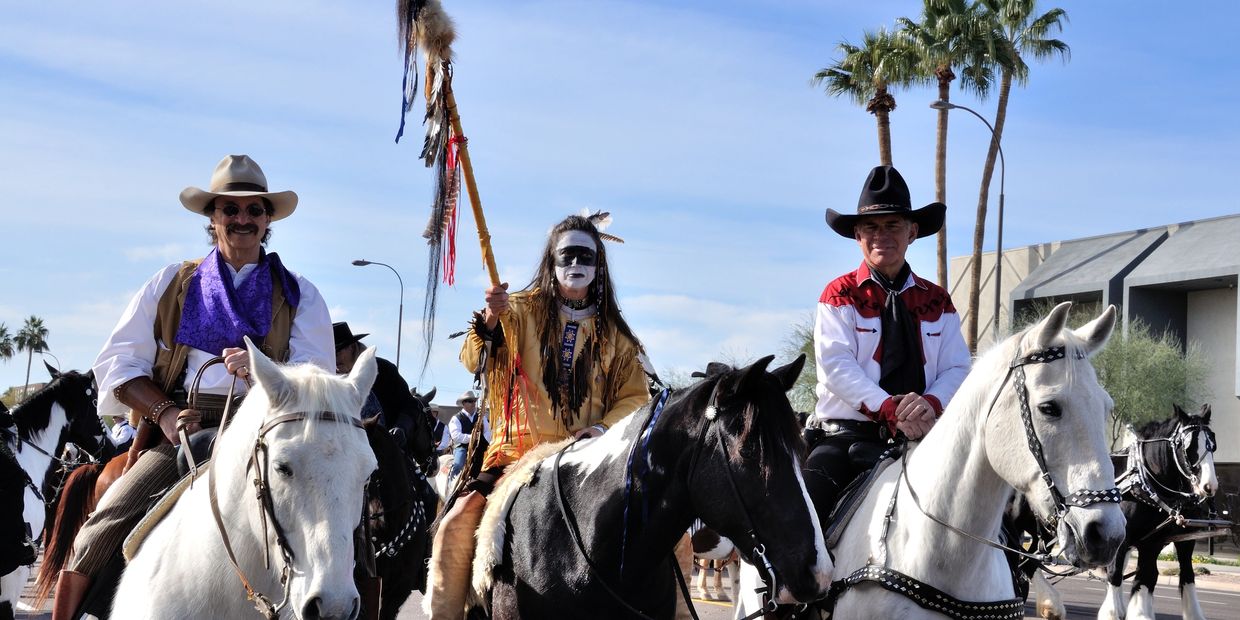 From right to left this is me on Steel, Native American Becky on Dusty and Dr. Denson on Casper duri