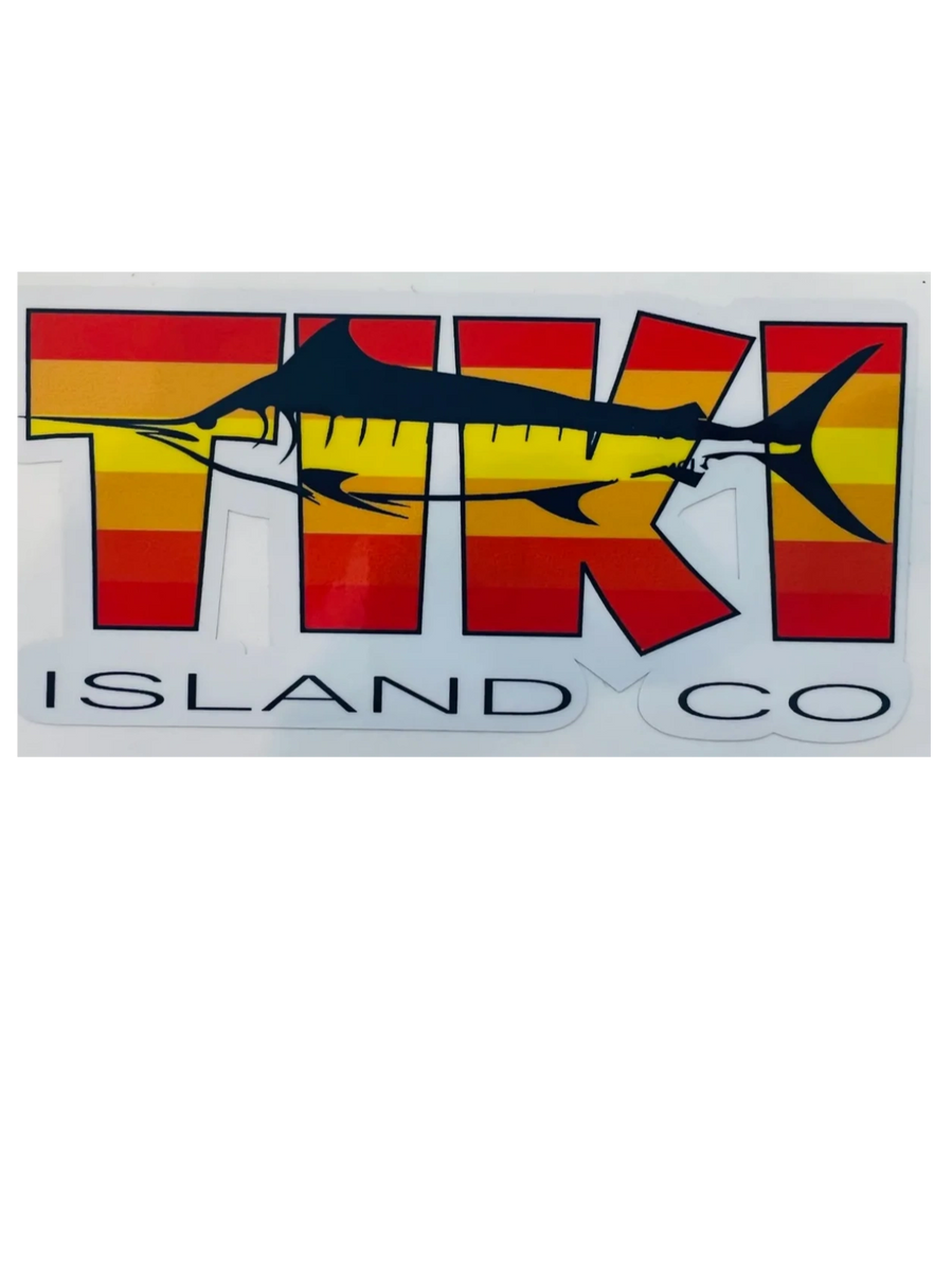 Tiki Island Co Sunset Vinyl Sticker 2.75"X5.75"