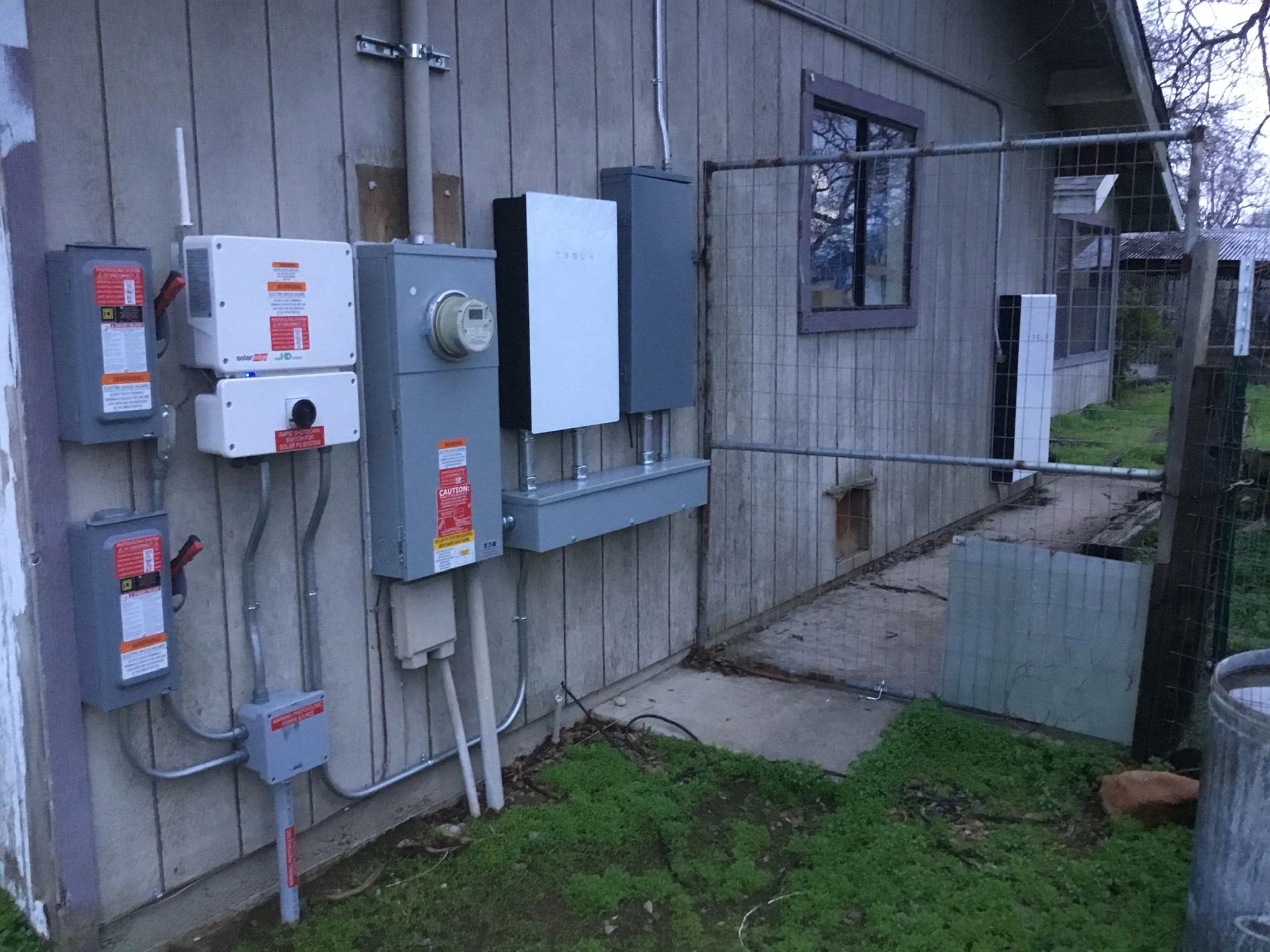 Limited room on structure.. included Tesla Power Wall and new Electrical Panel.