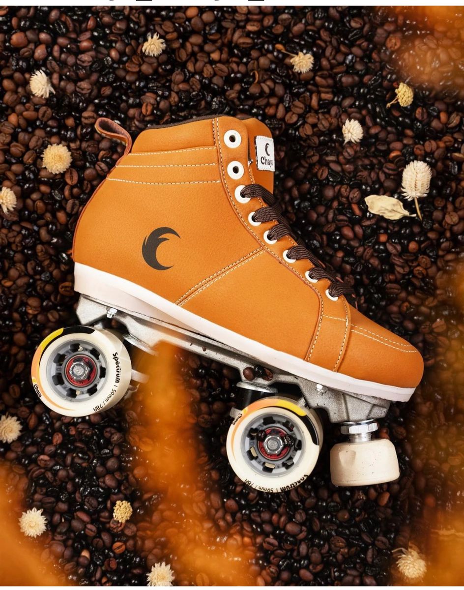Chaya Roller Quad Vintage Cappuccino - Pattini A 4 Ruote Completi, Design Retrò, Per Pratica E Divertimento