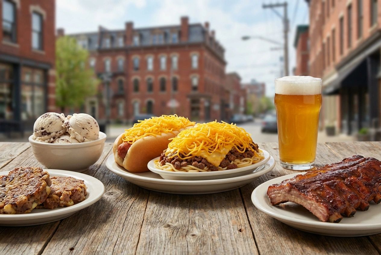Stack of books next to pencils in a holder and a camera.
