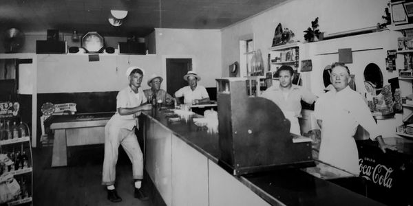 Historic Photo of the inside of the original Johnson's Corner Building in Alton Illinois