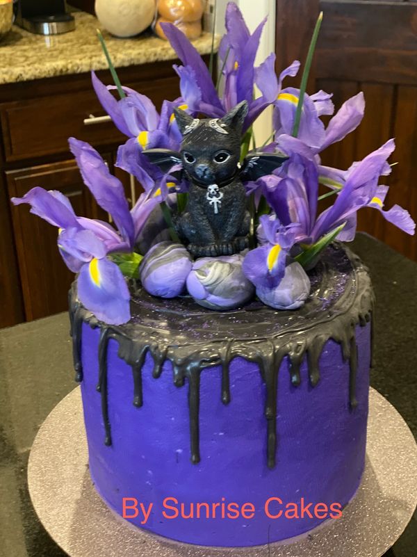 Iris Bat Cat Birthday Cake