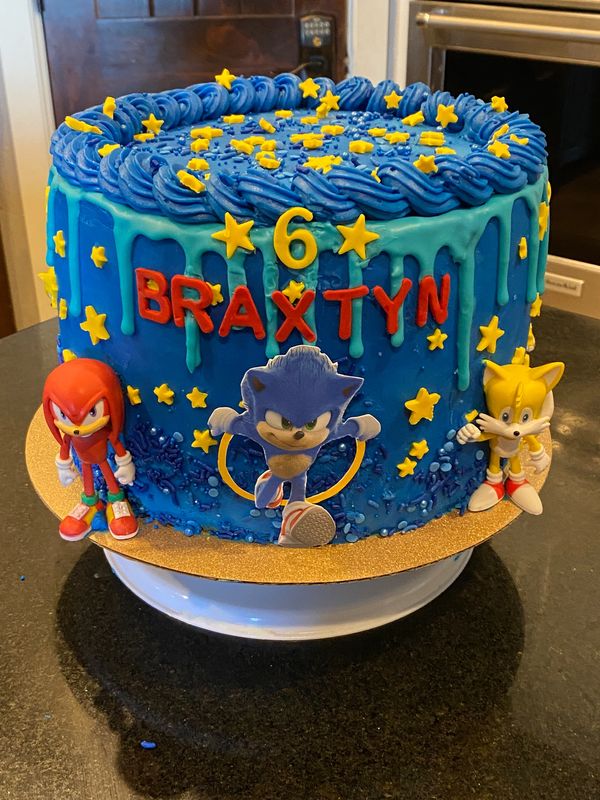 Sonic the Hedgehog Birthday Cake 