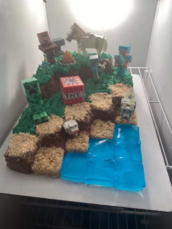 Minecraft Birthday Cake 