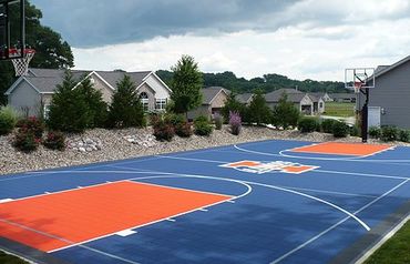 Cincinnati sport court full basketball court installed for Cincinnati HOA