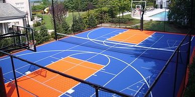 Cincinnati backyard basketball multi-sport court 