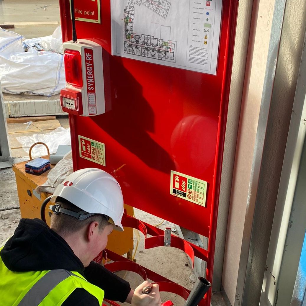 FIRE EXTINGUISHERS SYNERGY EVACUATOR RF BUILDING SITE NOTTINGHAM DERBY LEICESTER NEWARK MANSFIELD