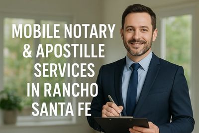 Mobile Notary & Apostille Services in Rancho Santa Fe