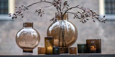 DutZ vases handcrafted handblown mouthblown wholesale UK glass glassware pots bowls candleholders