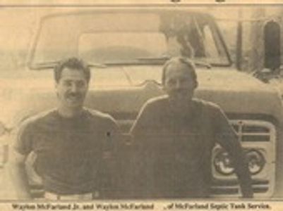 Waylon McFarland Jr. with his father when they first started the company back in the 1980's.