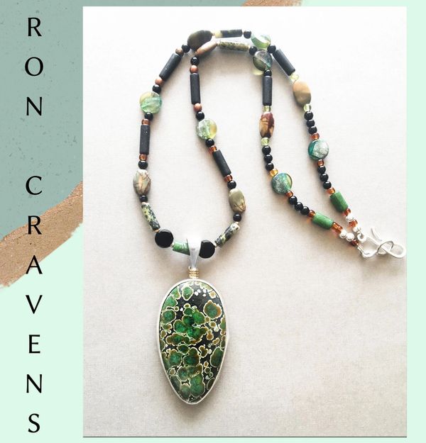 Statement Jewelry handcrafted genuine stones from League of NH Craftsmen Ron Cravens