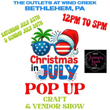 Christmas in July pop up event in Bethlehem, PA.