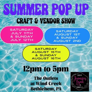 Summer Pop Up Craft &amp; Vendor Show event details.